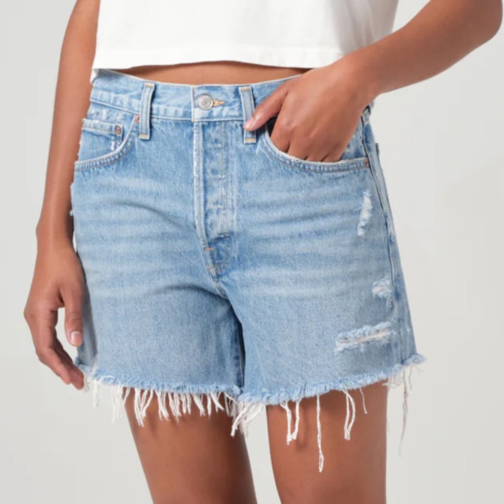 Agolde Parker Long denim Shorts